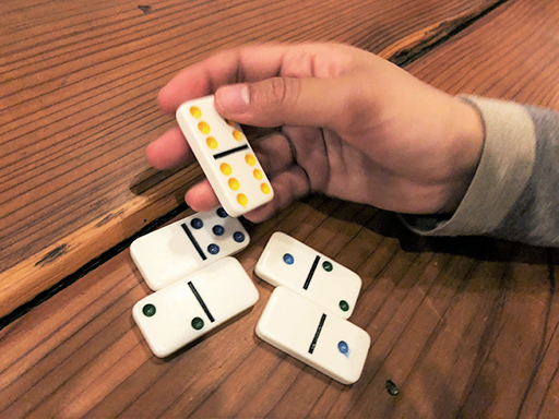 Changing Patterns: Dominoes after Dinner