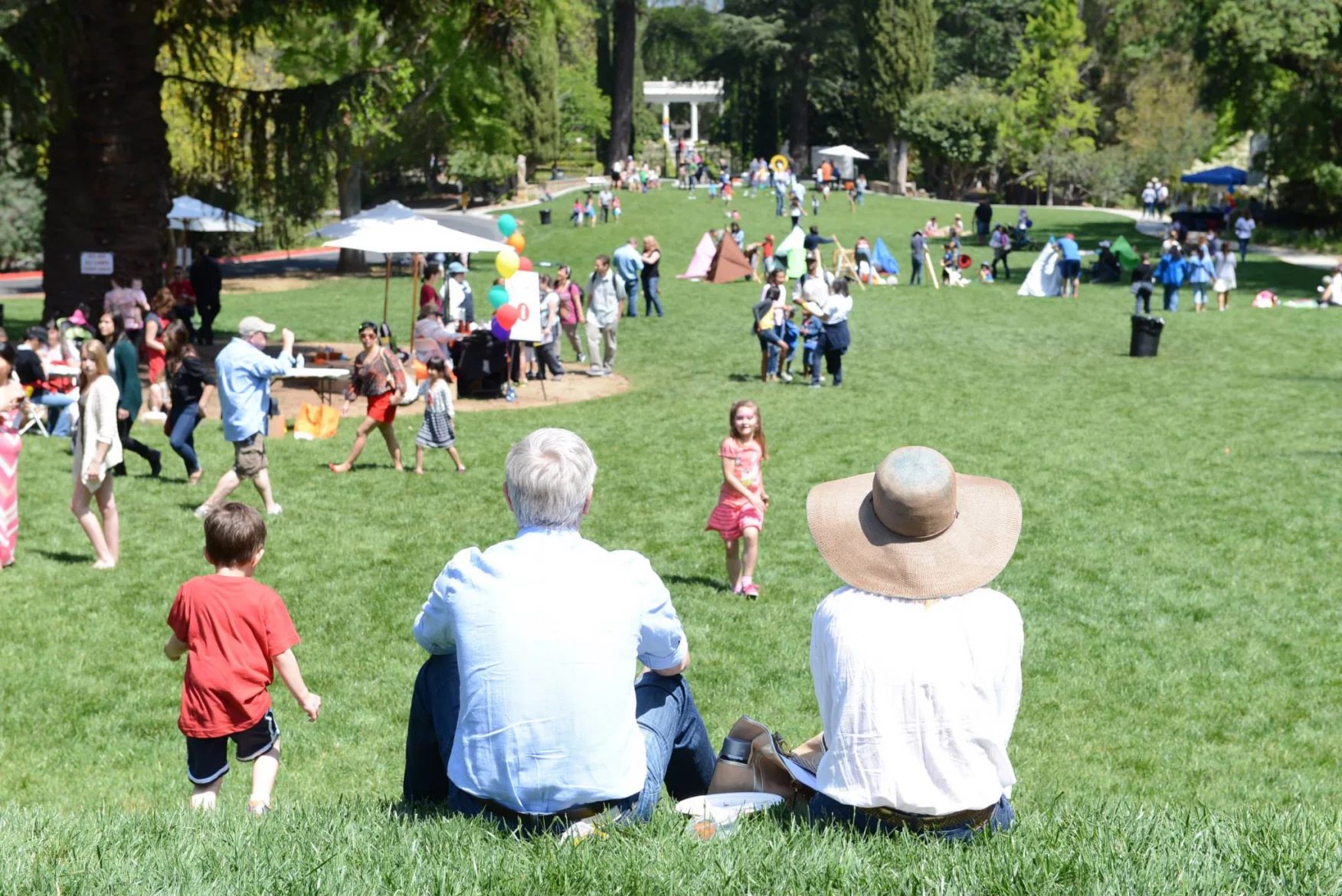 The Great Lawn is filled with people at ArtSplash!